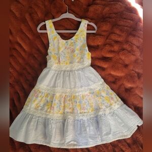 Tommy Bahama Yellow and White Floral Kids Dress